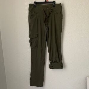 Columbia Women’s Dark Green Outdoor Pants Pockets Drawstring Size 6